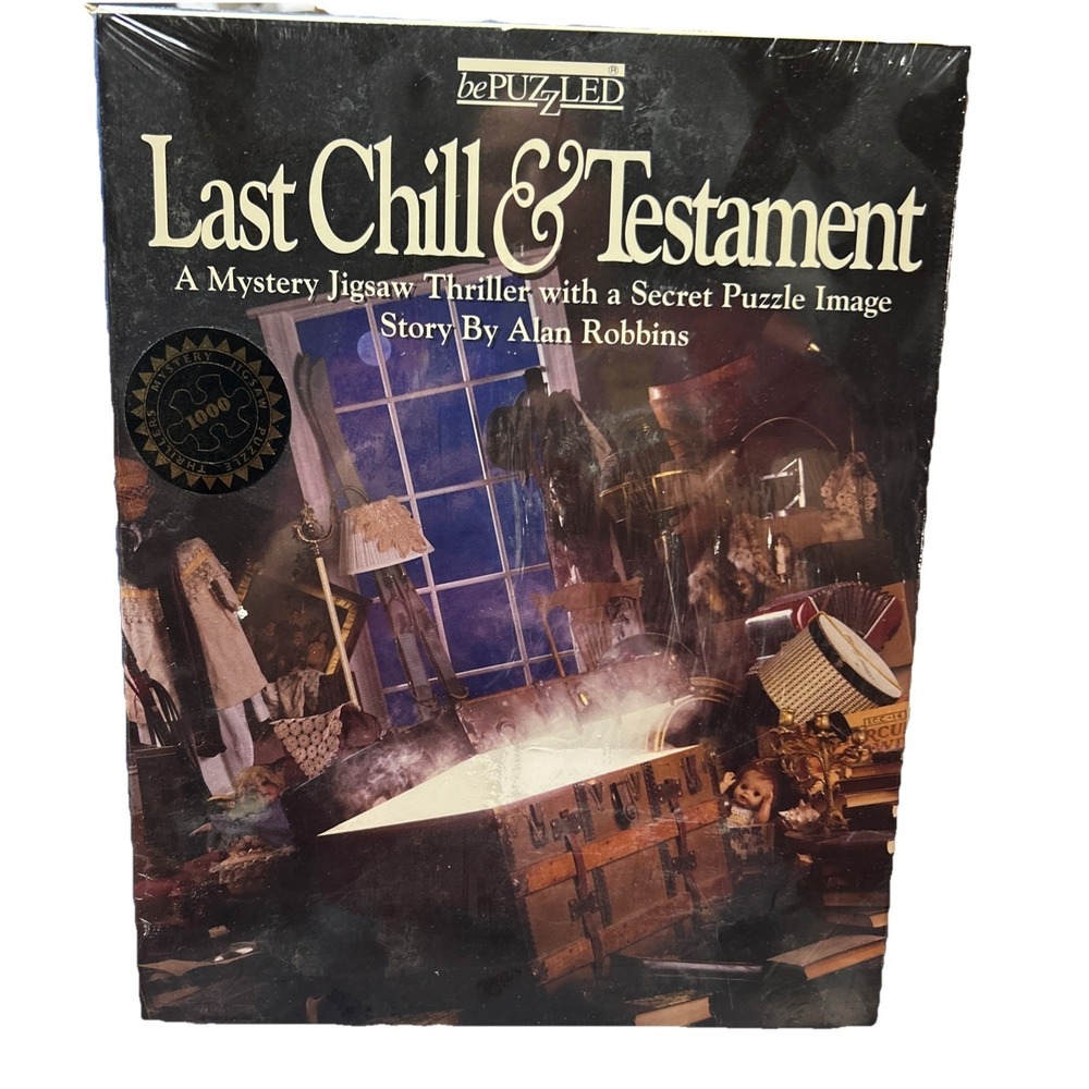 bePUZZLED LAST CHILL & TESTAMENT Mystery Story and Jigsaw 1000 Puzzle 1993 New